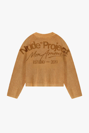 Soju Knit Sweater Dark Orange
