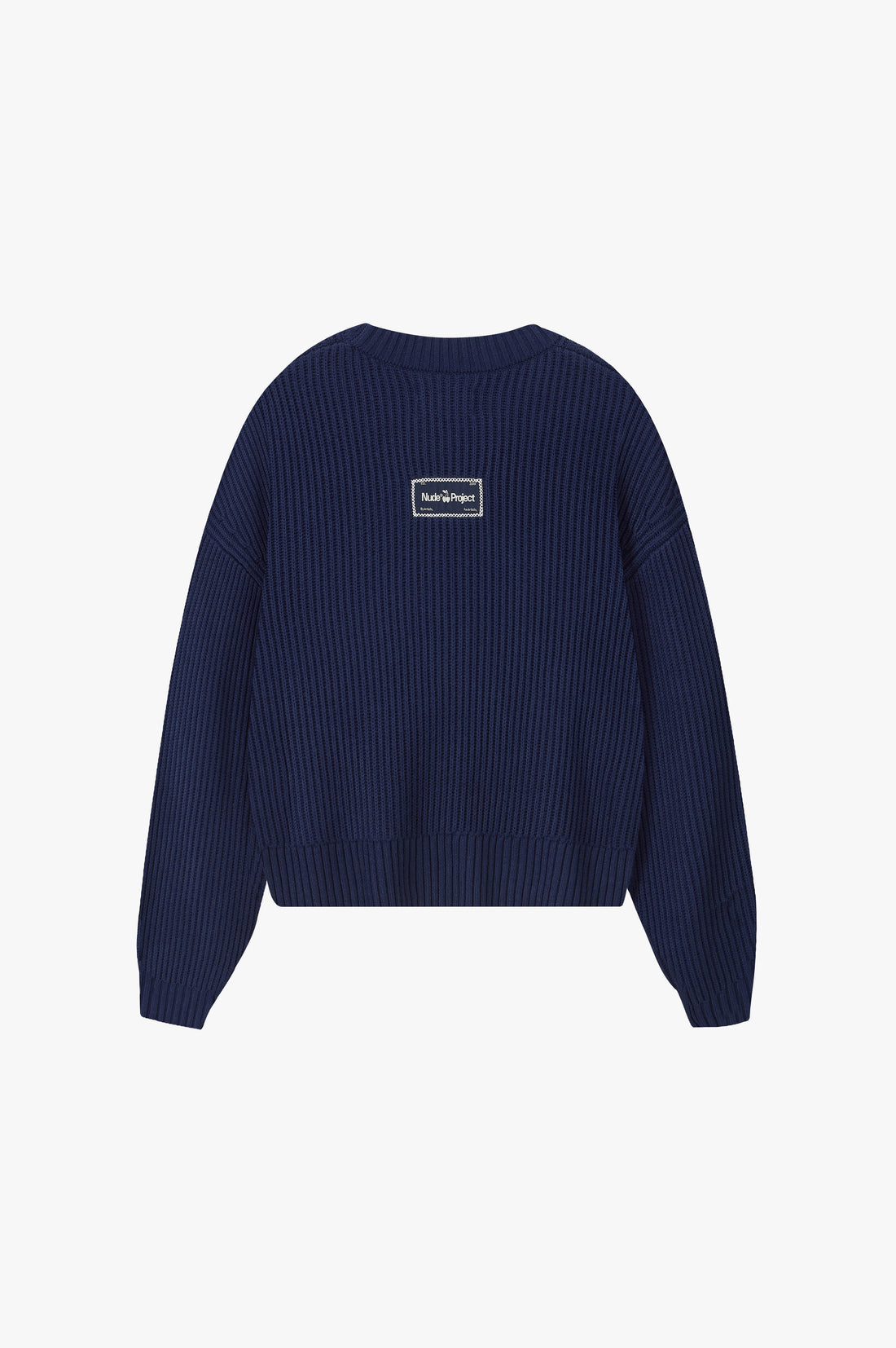 Wavy Knit Sweater Navy