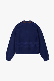 Ridgmount Quarter-Zip Knit Sweater Navy