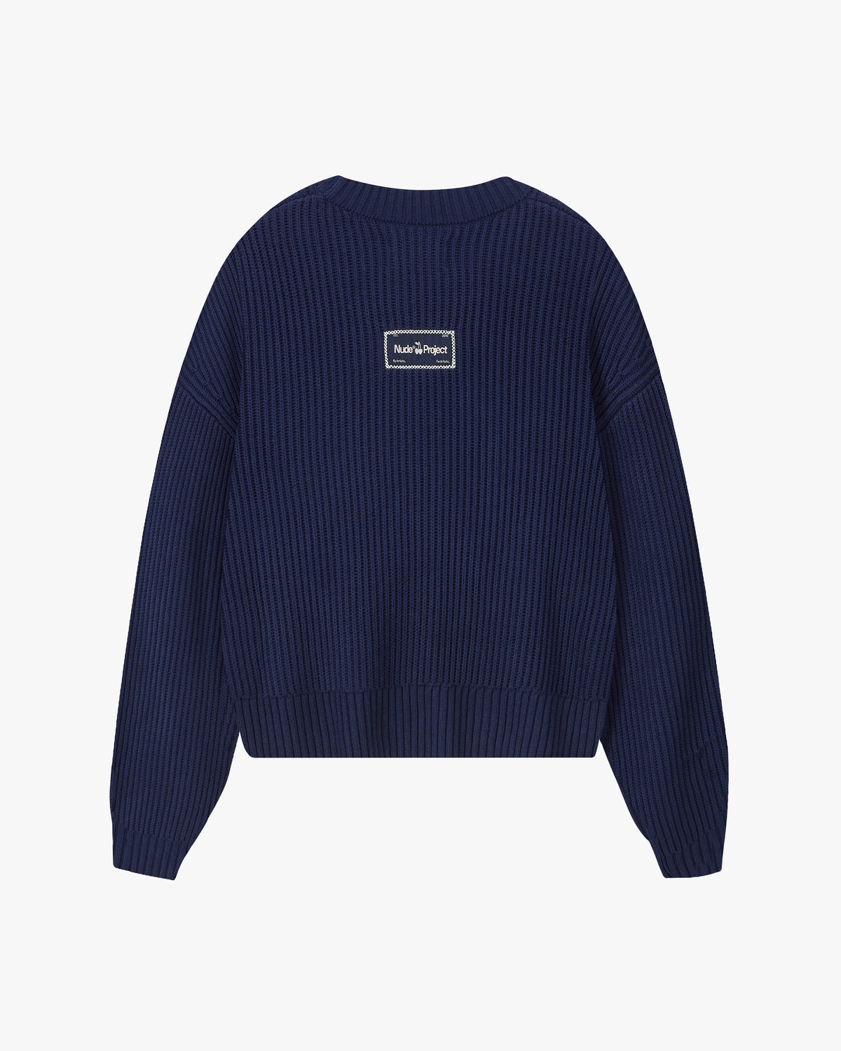Wavy Knit Sweater Navy