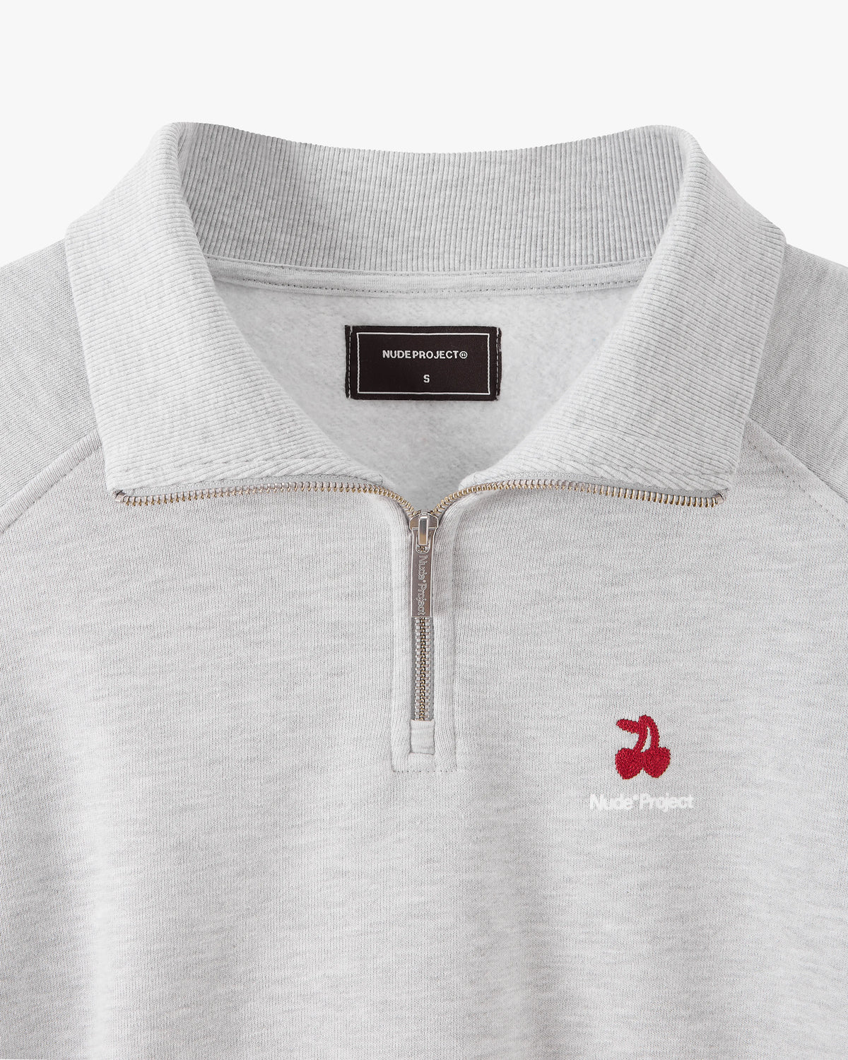 Basic Cherry Quarter-Zip Grey