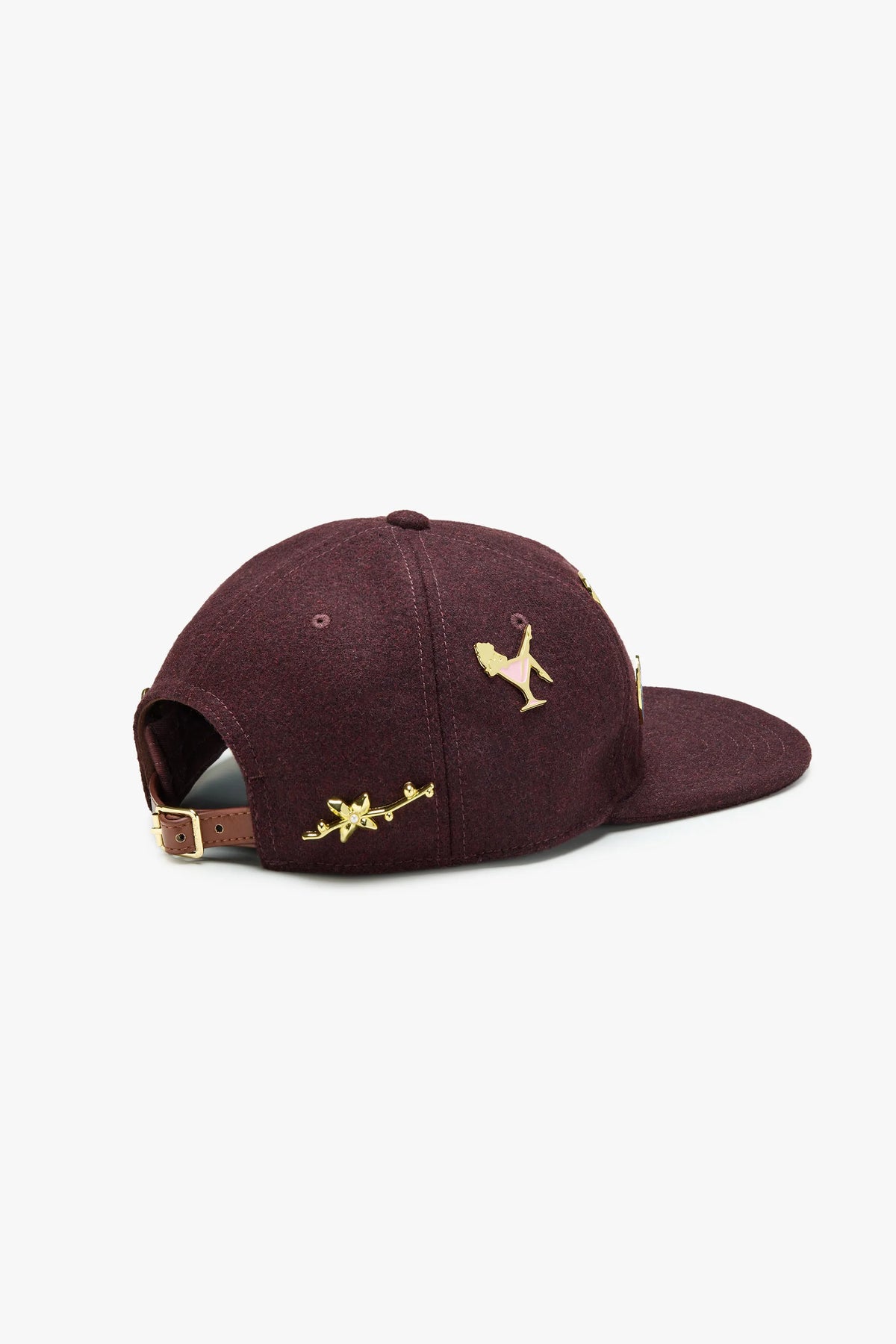 Script Cap Burgundy