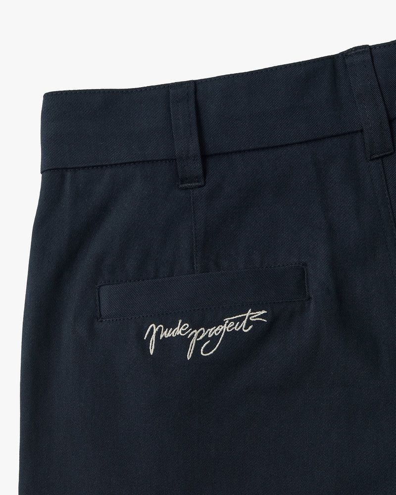 Vinyl Chino Pants Navy 2026