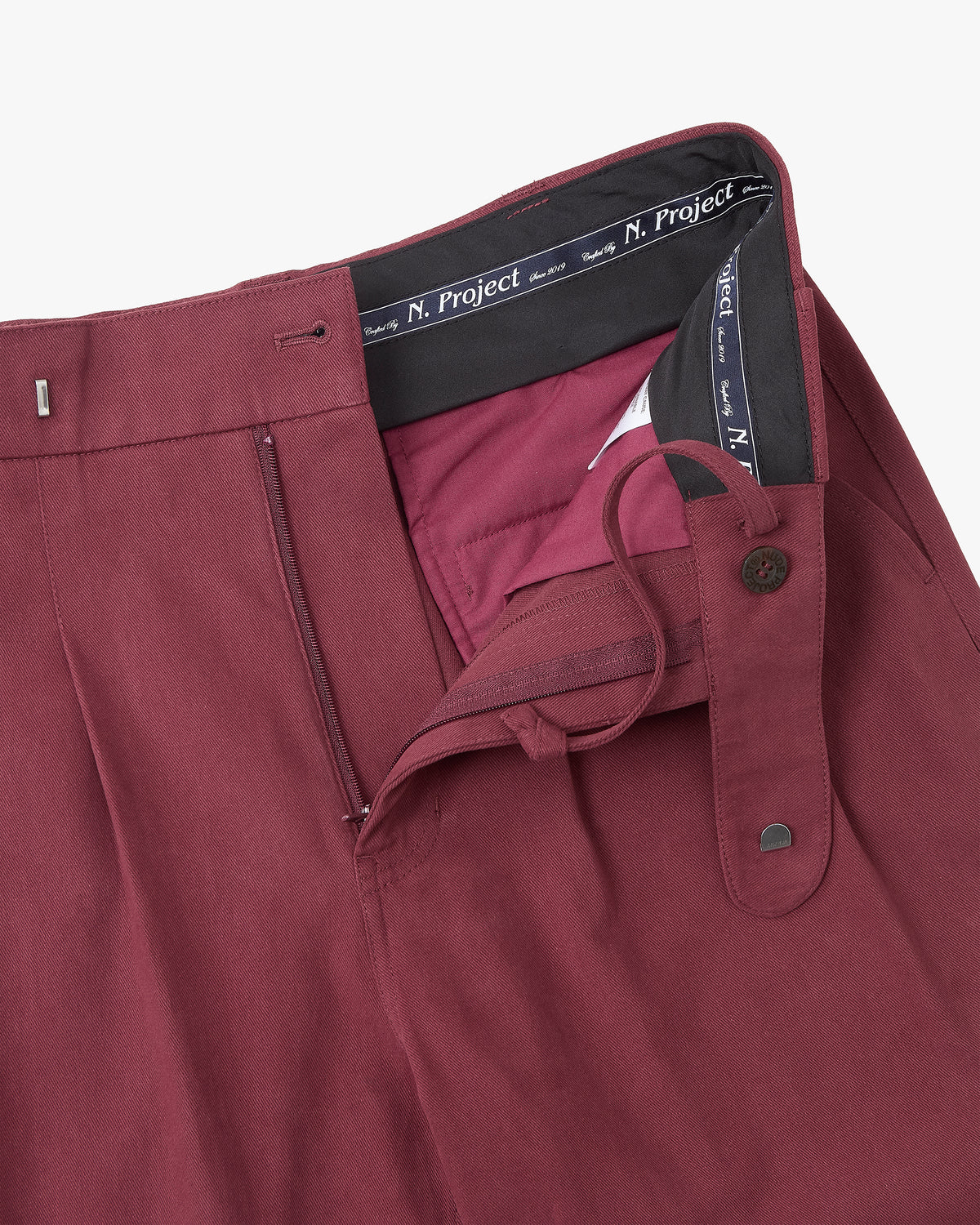 Vinyl Chino Pants Burgundy