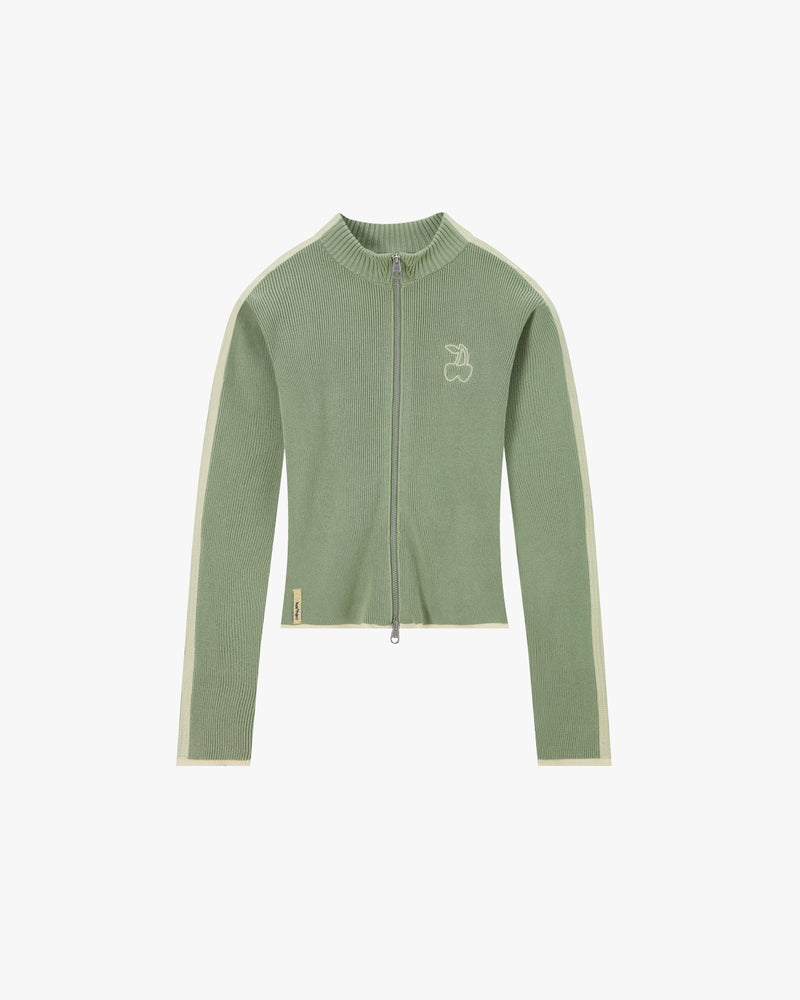 Cherries Full-Zip Knit Green