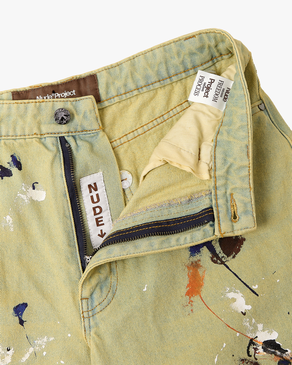 Old Baggy Denim Pants Painted
