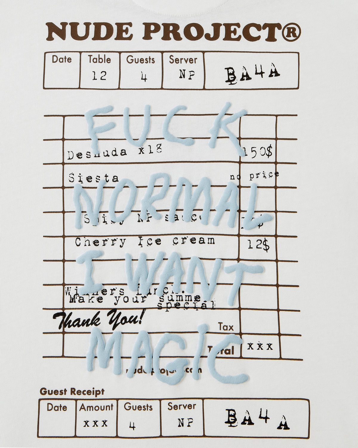 FUCK NORMAL TEE WHITE OLD