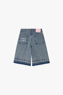 Old Baggy Denim Shorts Medium Blue