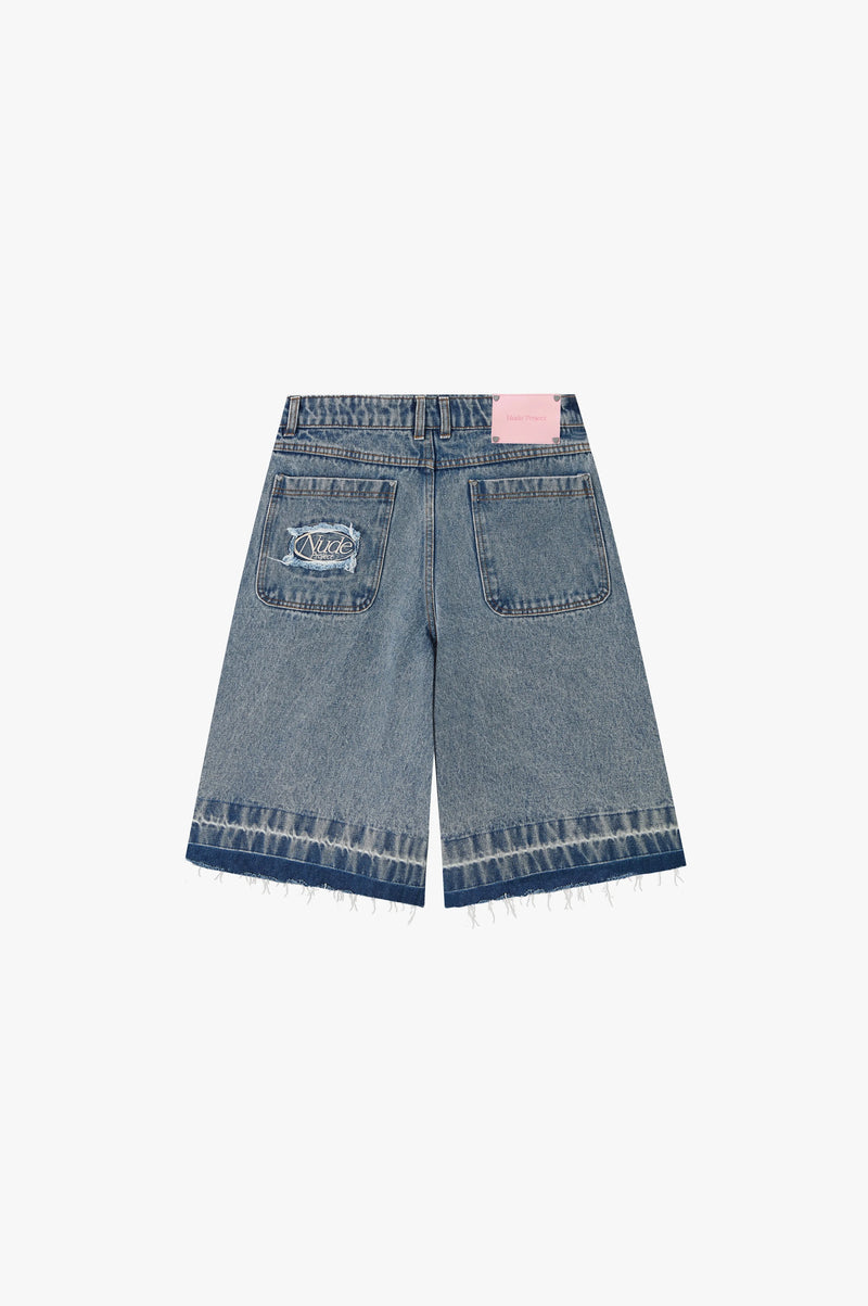Old Baggy Denim Shorts Medium Blue
