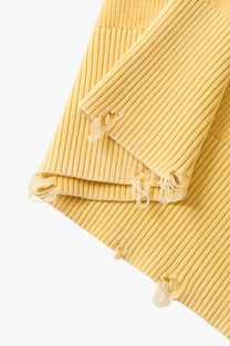 Perfect Cropped Knit Sweater Yellow