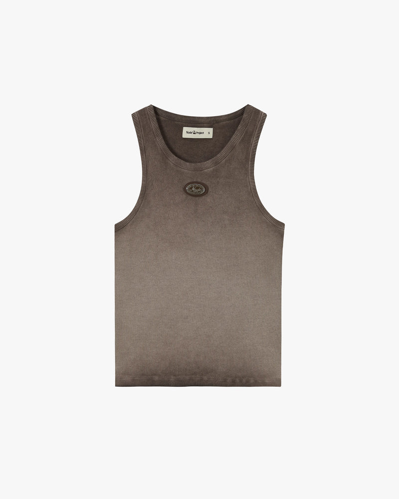 Regina Tank Top Washed Brown