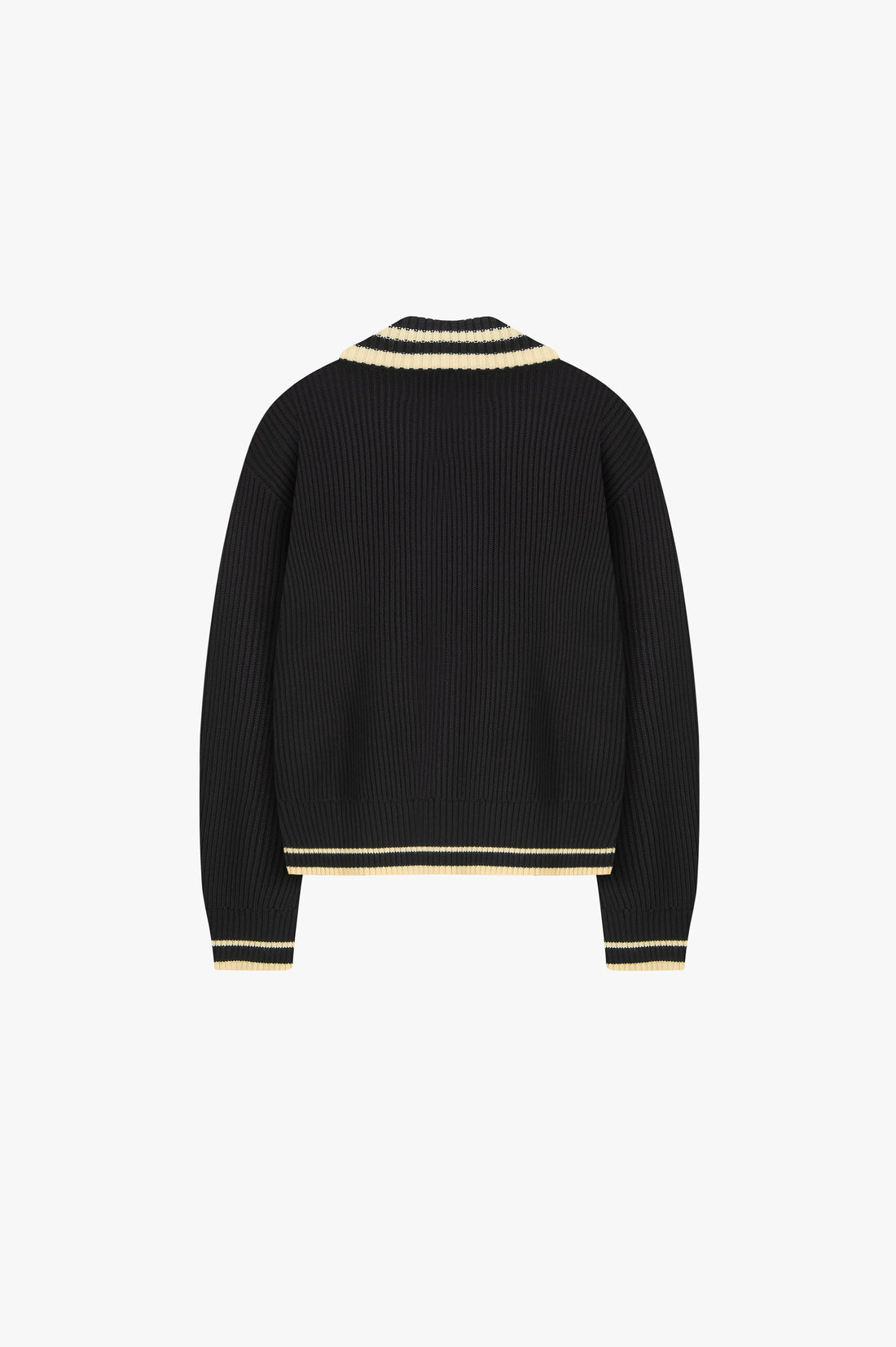 Ying-Yang Quarter-Zip Knit Black