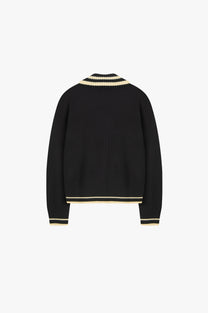 Ying-Yang Quarter-Zip Knit Black