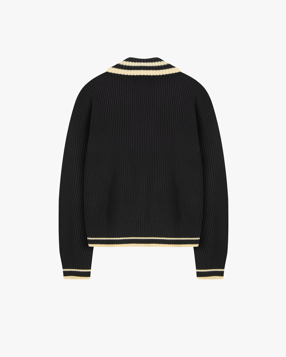 Ying-Yang Quarter-Zip Knit Black