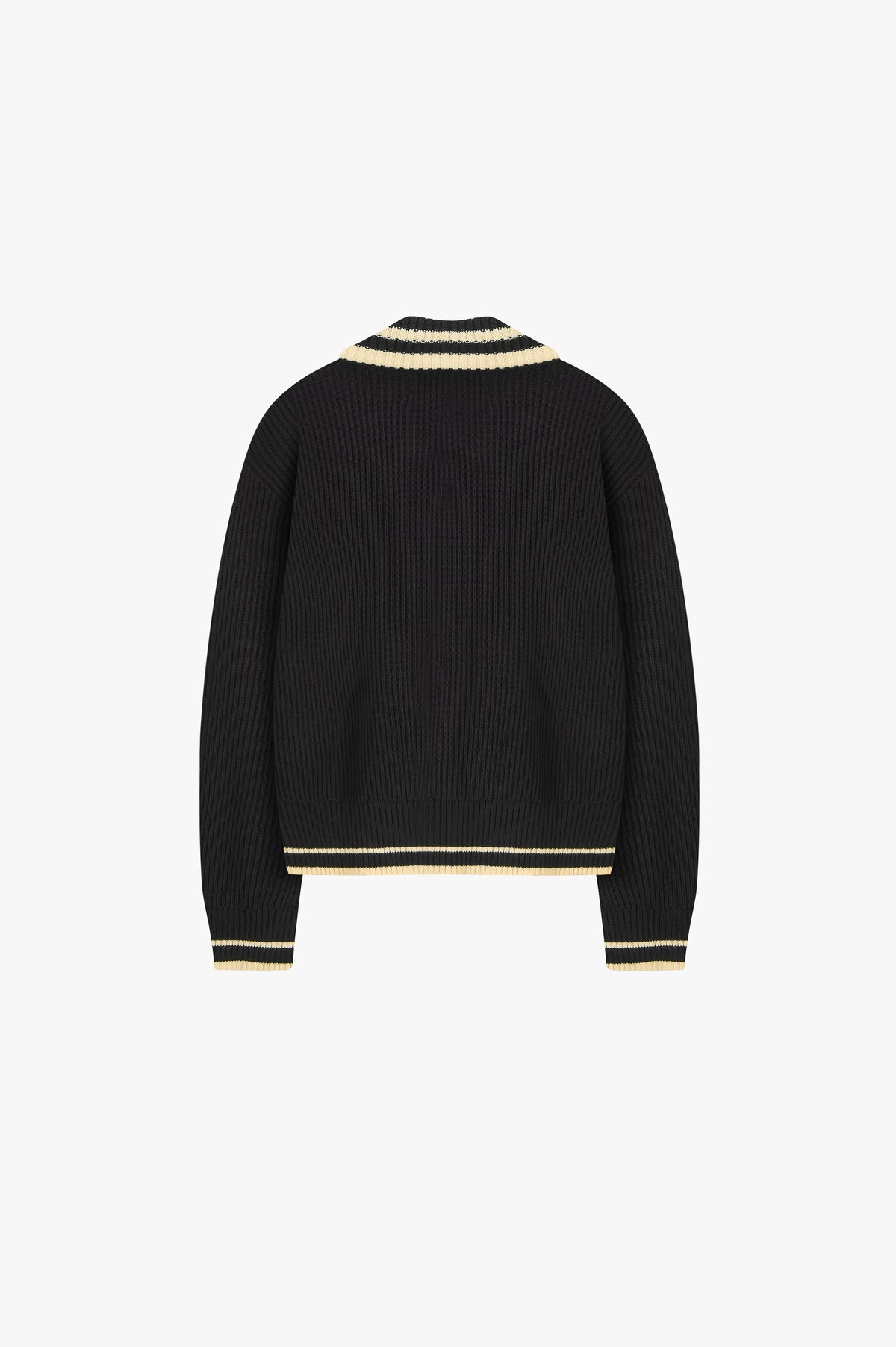 Ying-Yang Quarter-Zip Knit Black