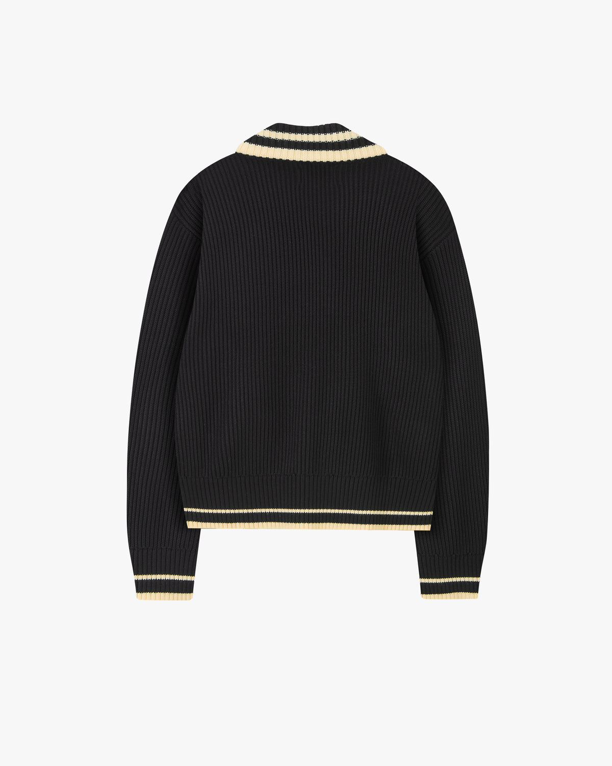 Ying-Yang Quarter-Zip Knit Black