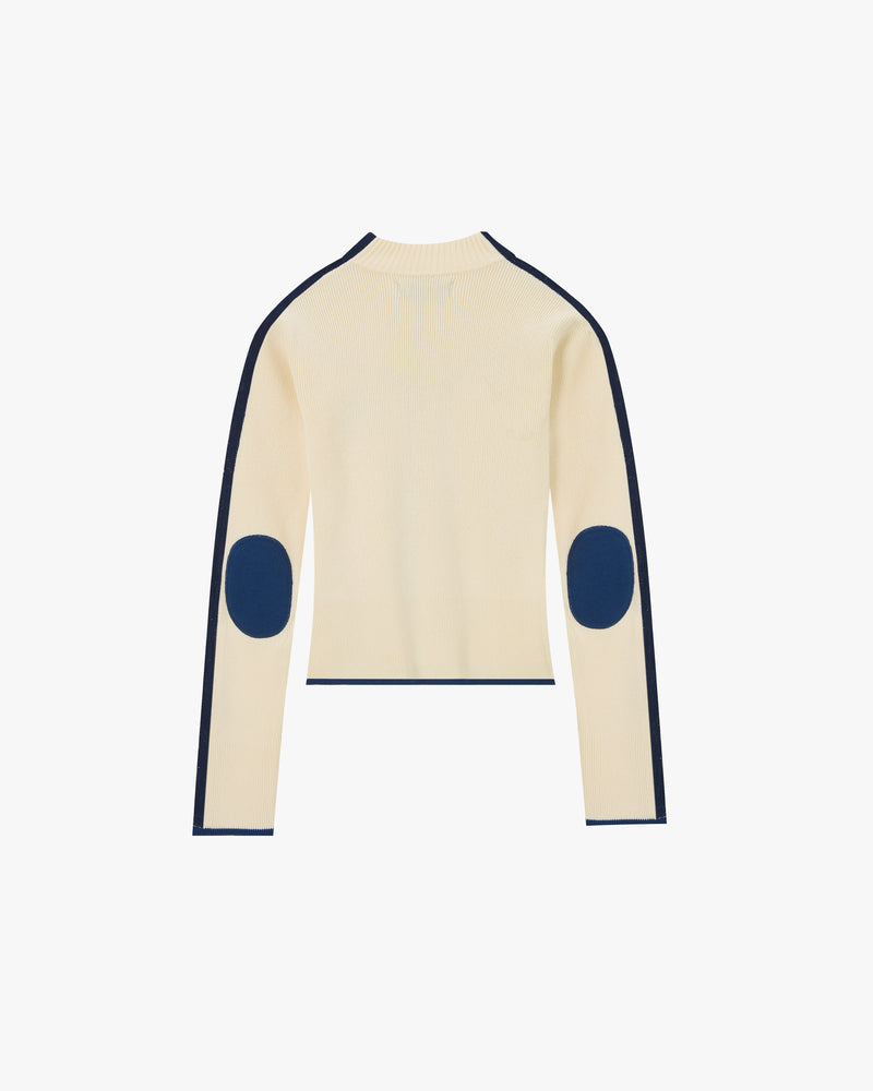 Cherries Full-Zip Knit Ecru