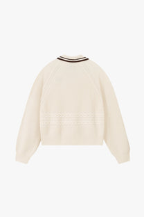 Ridgmount Quarter-Zip Knit Sweater Ivory