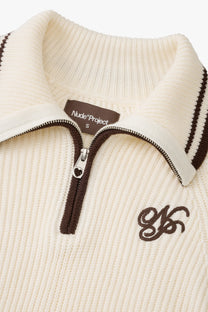 Ridgmount Quarter-Zip Knit Sweater Ivory
