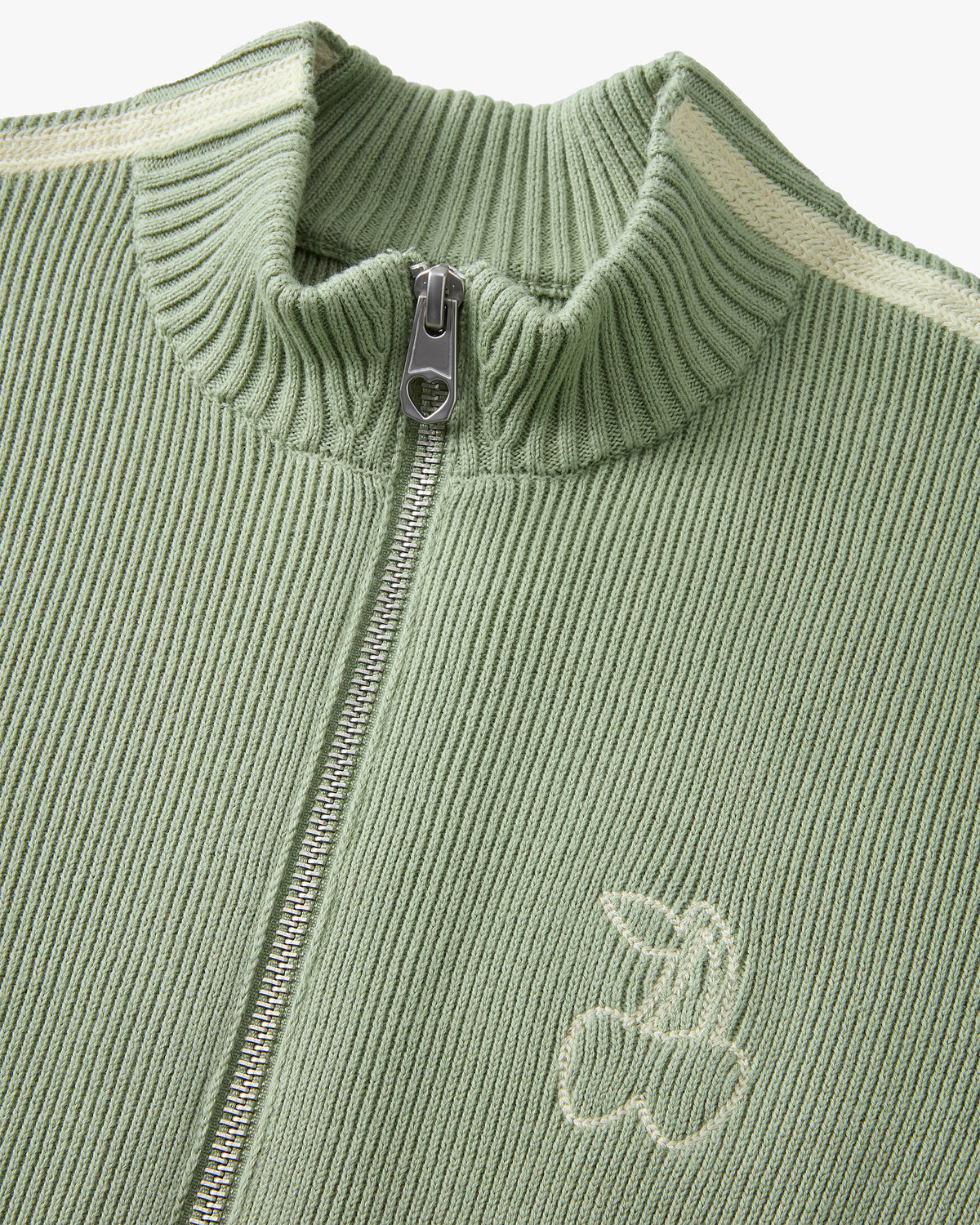 Cherries Full-Zip Knit Green