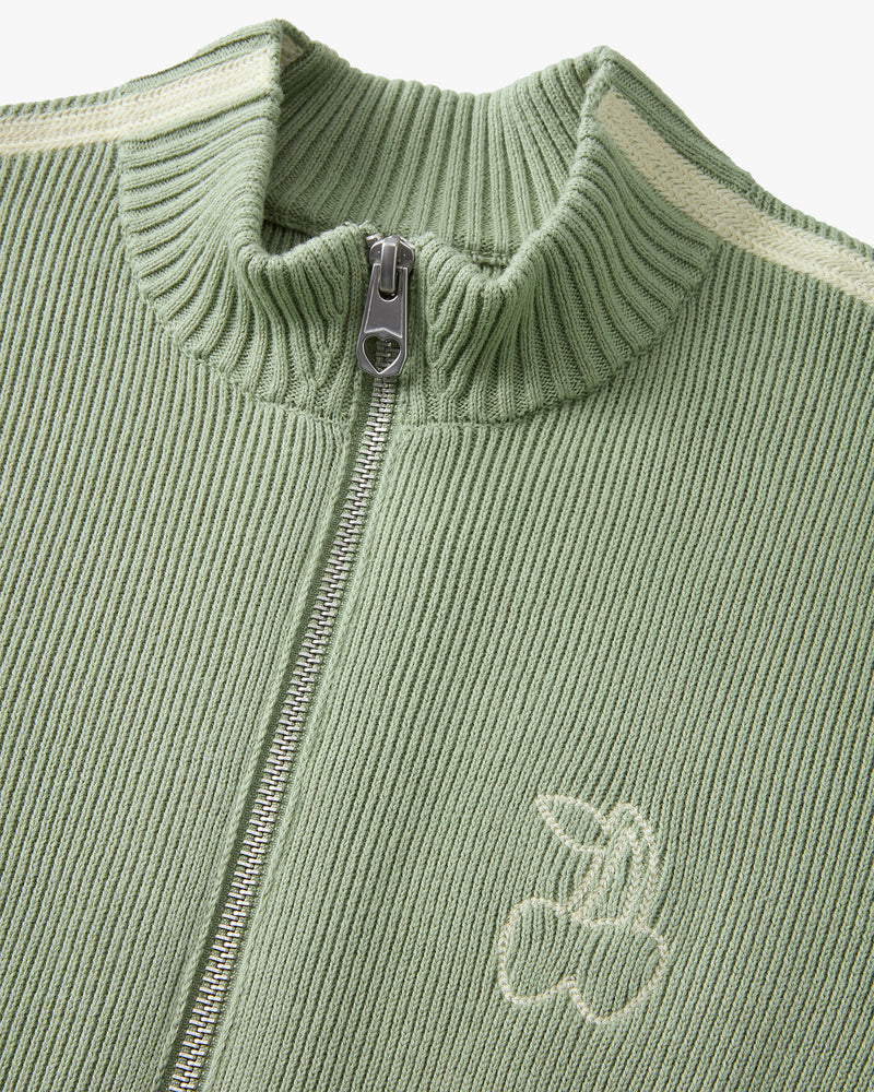 Cherries Full-Zip Knit Green