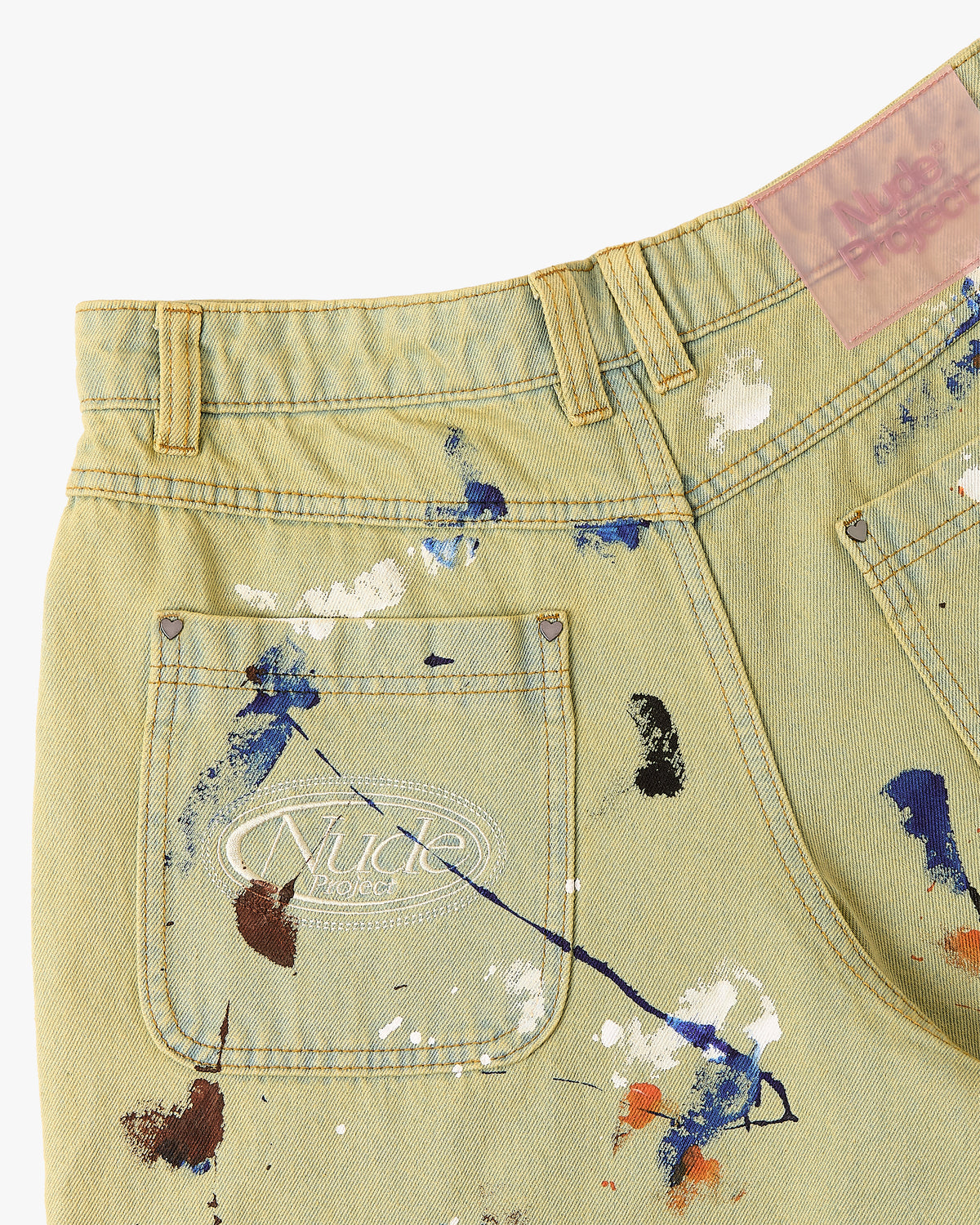 Old Baggy Denim Pants Painted