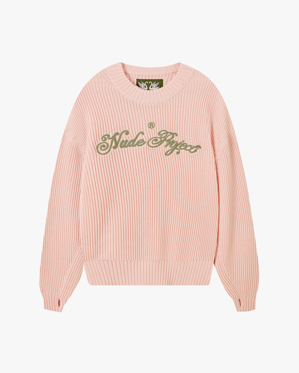 Script Knit Sweater Pink
