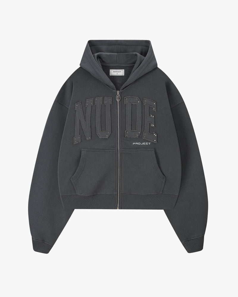 Kyoto Zip-Up Hoodie Ash