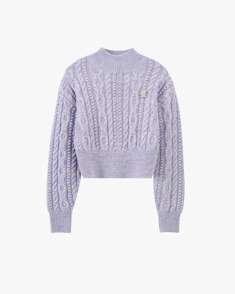 Osa Cable Knit Sweater Lilac