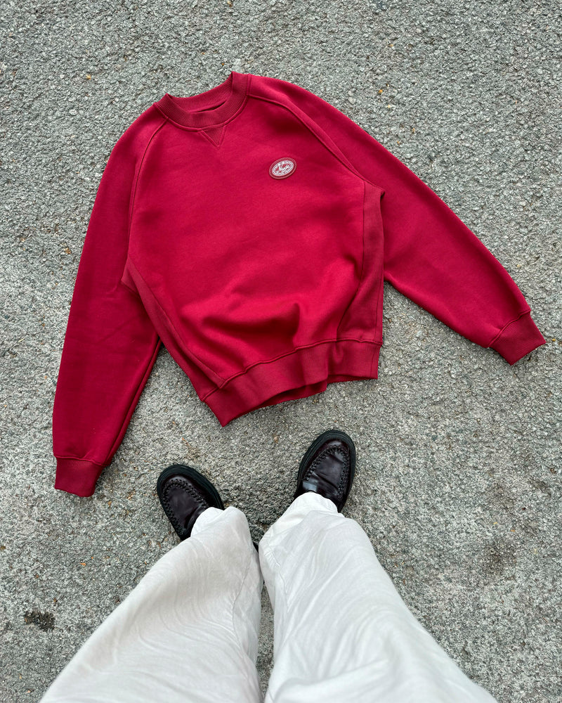 ESSENTIALS CREWNECK BURGUNDY