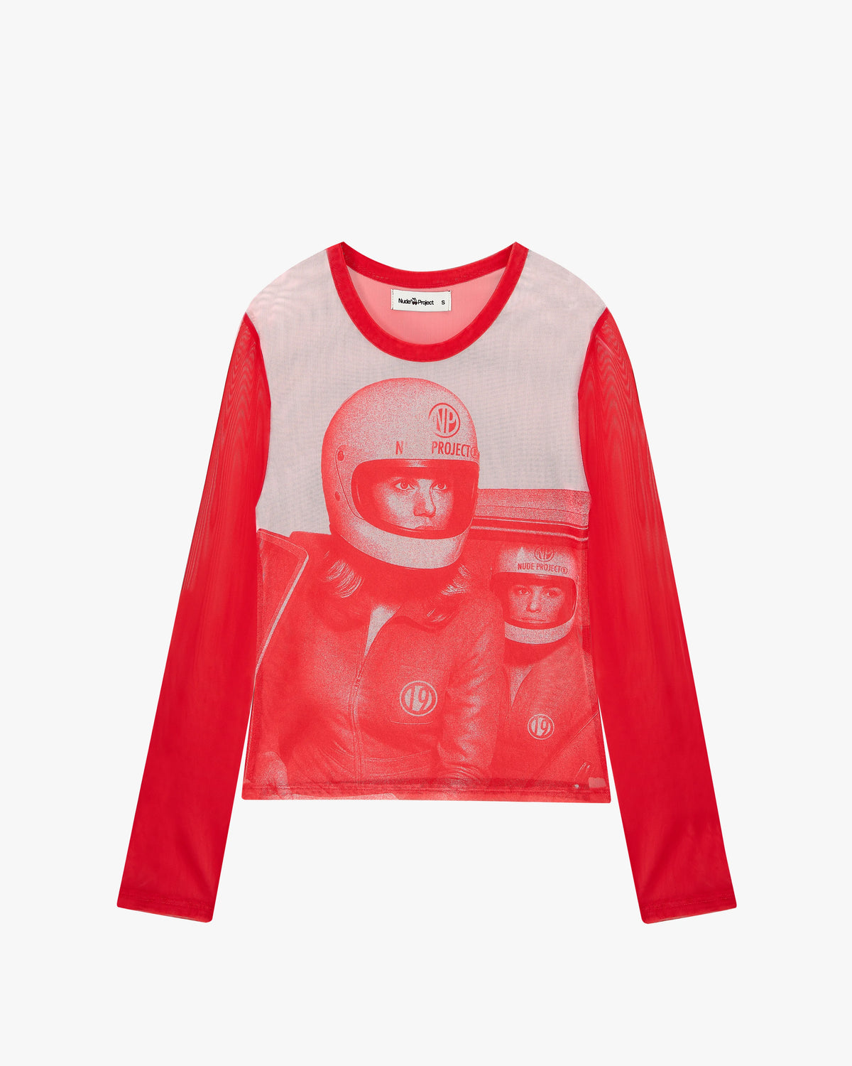 Rally Mesh Long-Sleeve Tee Red