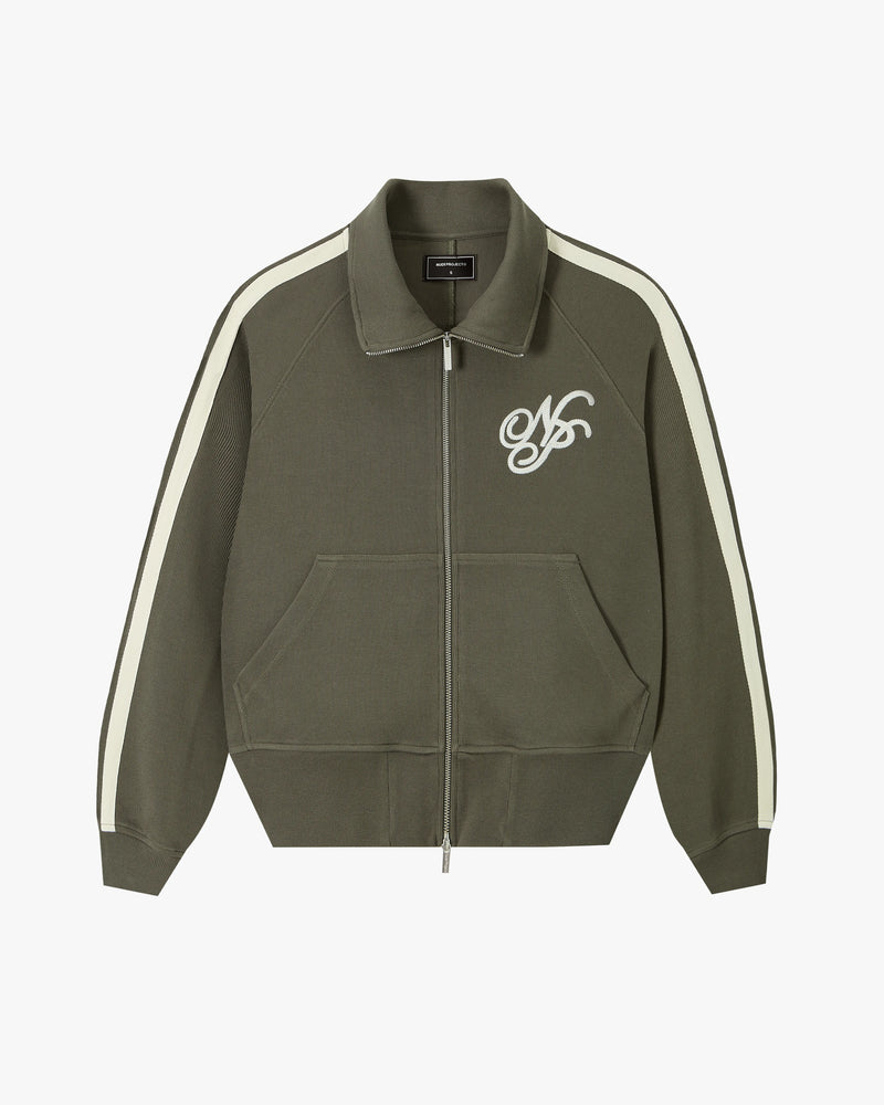 Ying Yang Zip-Up Green