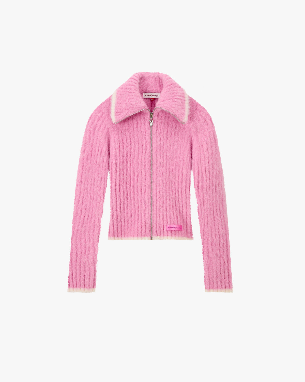 Mansion Zip-Up Knit Pink