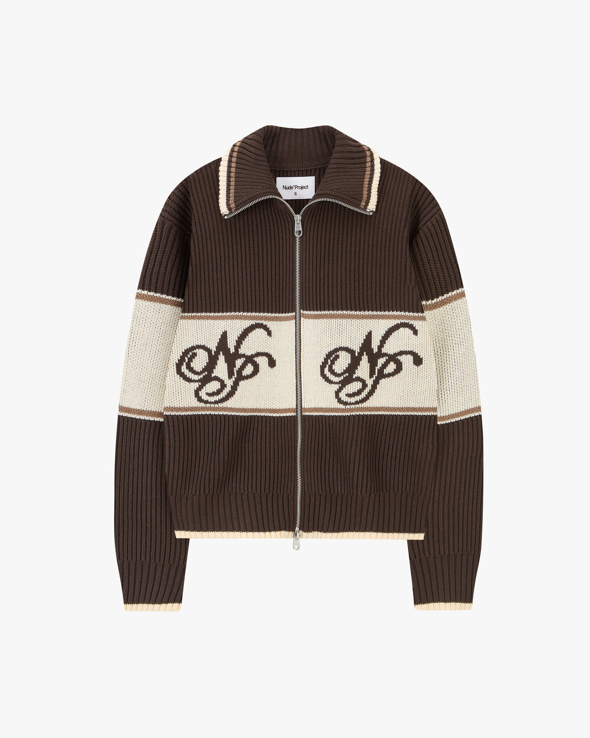 Voyage Zip-Up Knit Brown