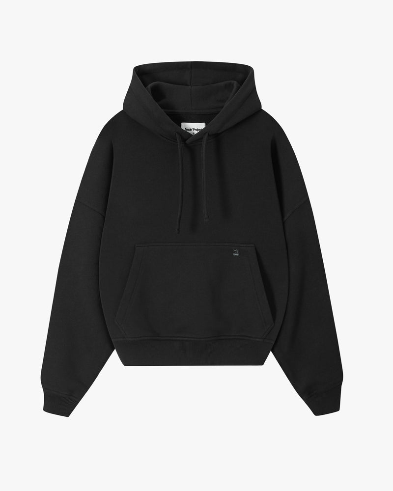 Marble Hoodie Black