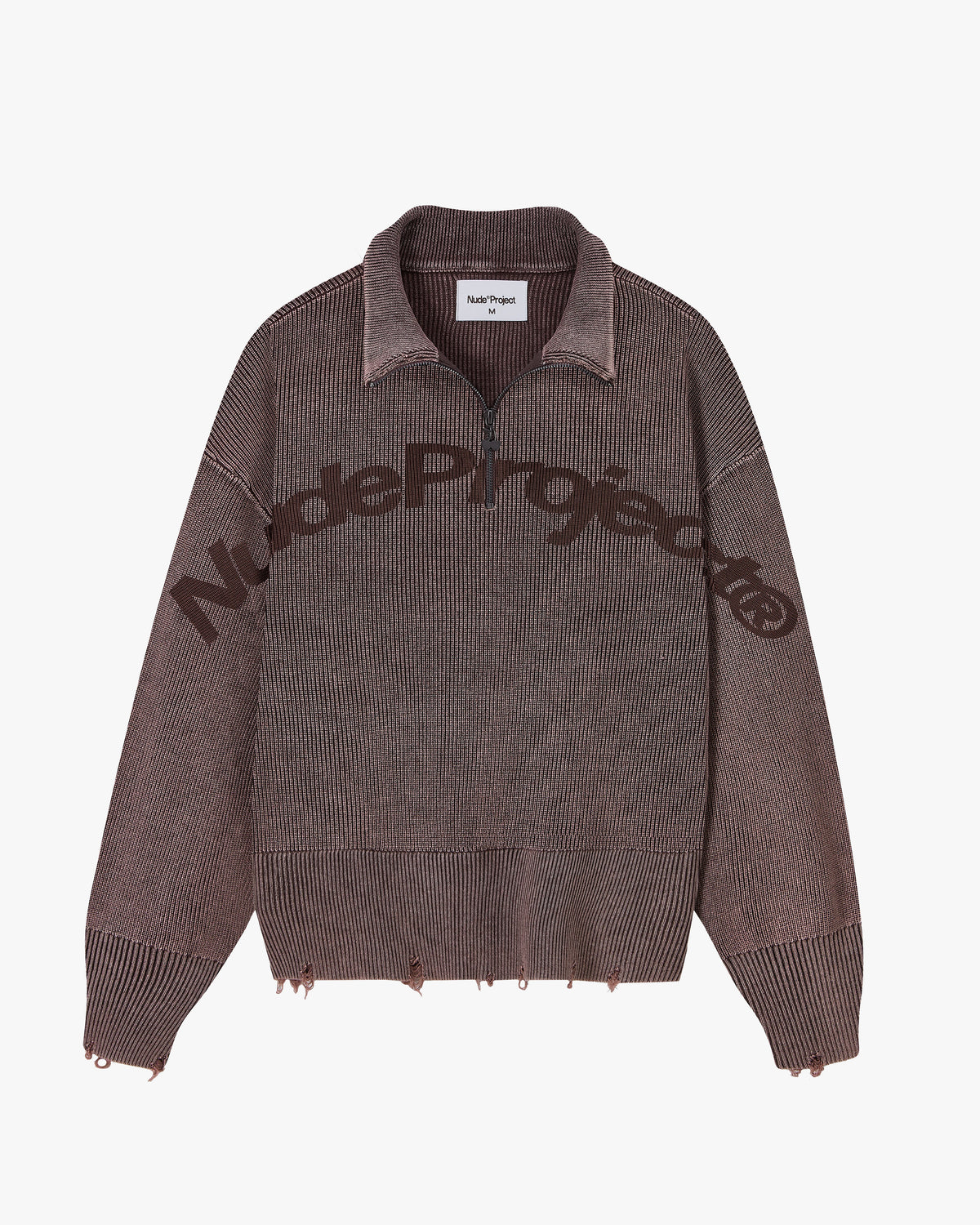 Beast Quarter-Zip Knit Brown