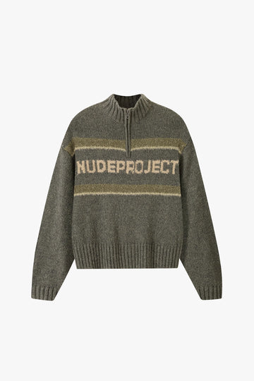 Soho Quarter-Zip Knit Sweater