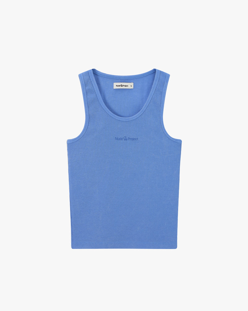 Ribbed Tank Top Blue