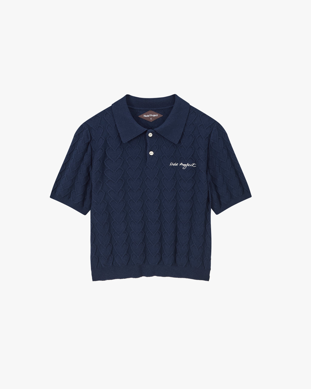 Cora Knit Polo Navy – Nude Project