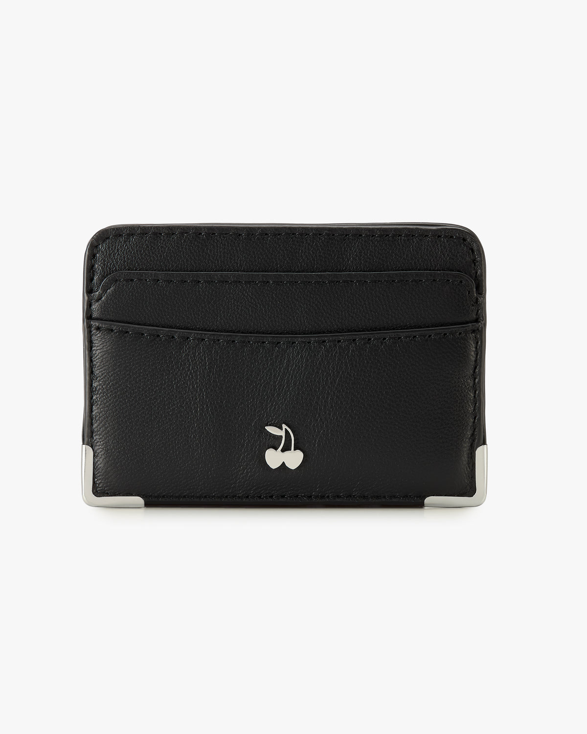 Rose Leather Cardholder Black