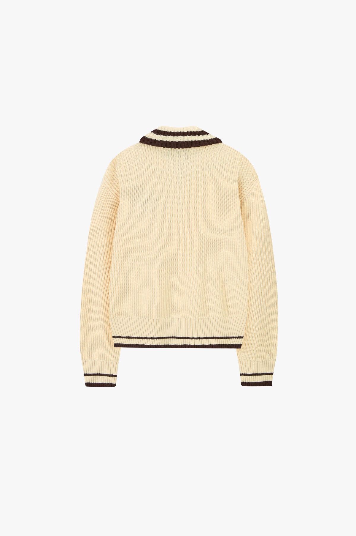 Ying-Yang Quarter-Zip Knit Off-white