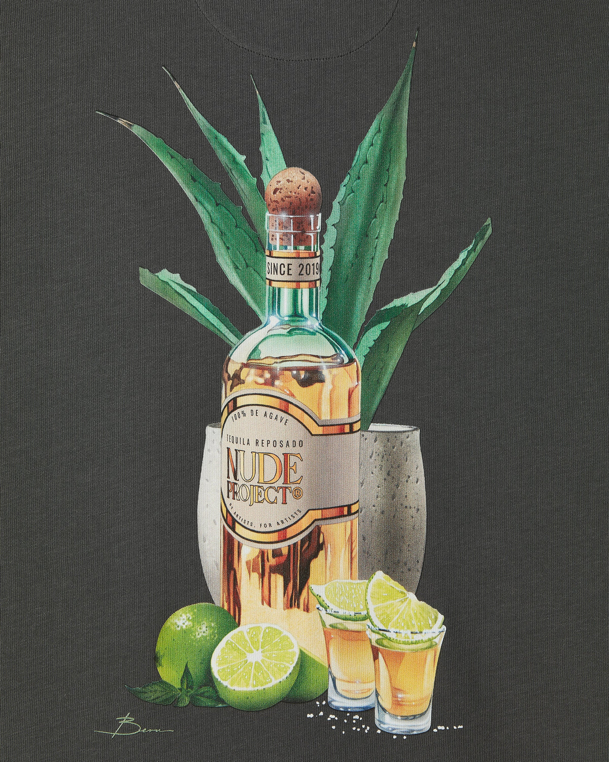 Camiseta Tequila Gris Oscuro