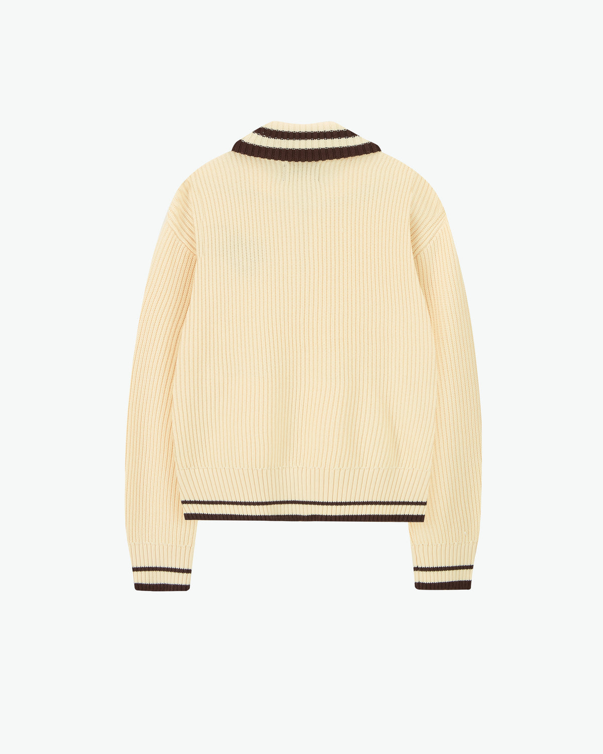 Ying-Yang Quarter-Zip Knit Off-white