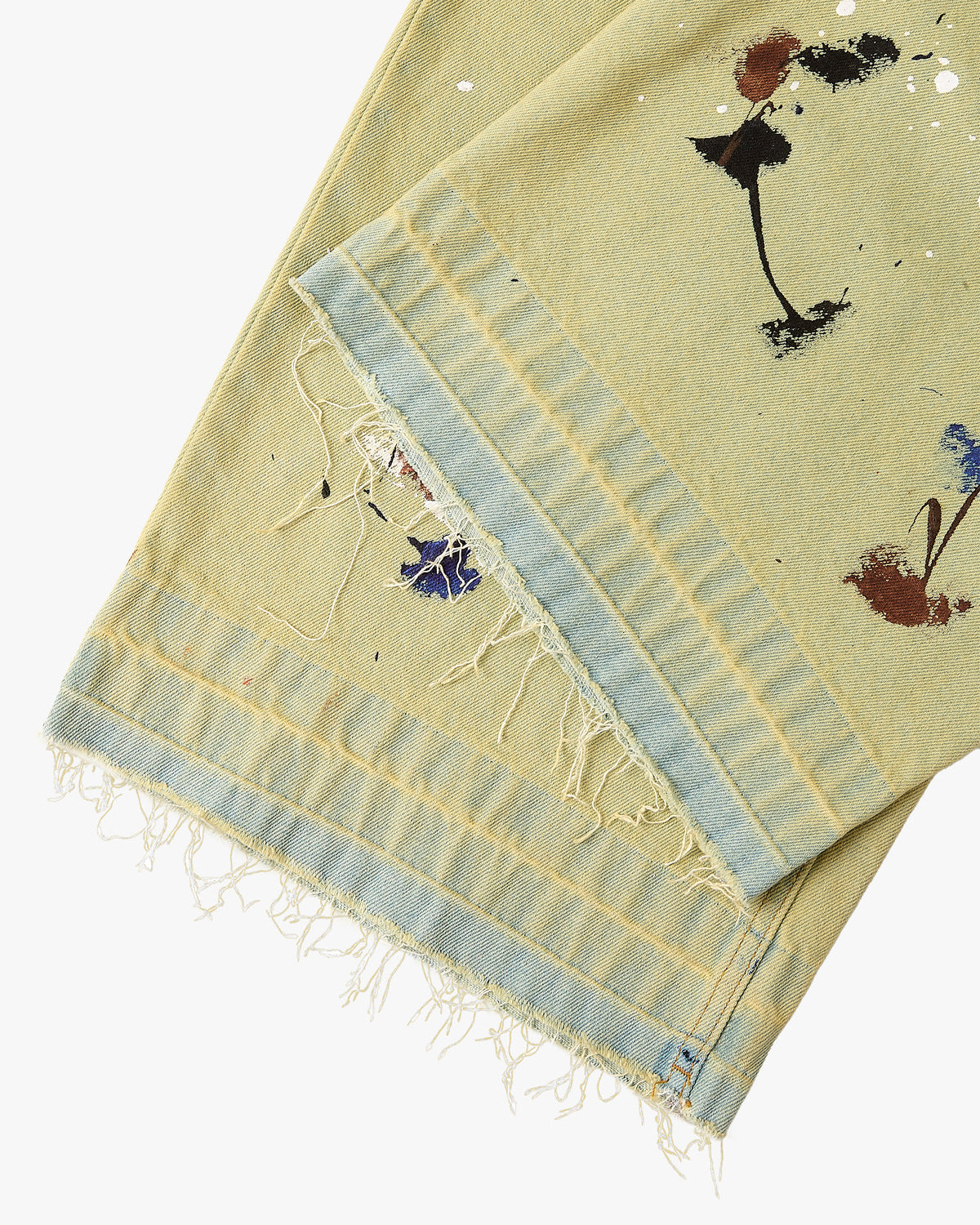 Old Baggy Denim Pants Painted