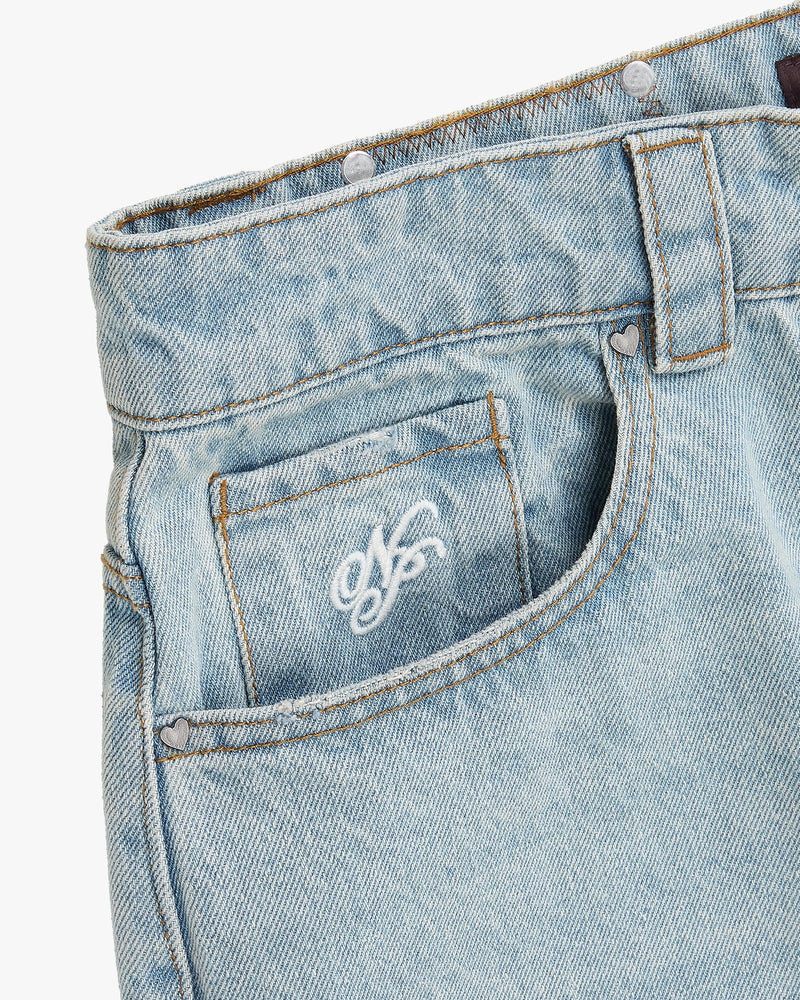 Basic Straight Jeans Light Blue