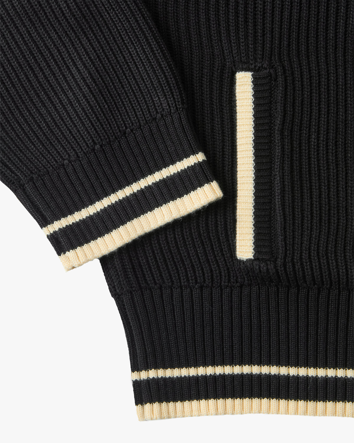 Ying-Yang Quarter-Zip Knit Black