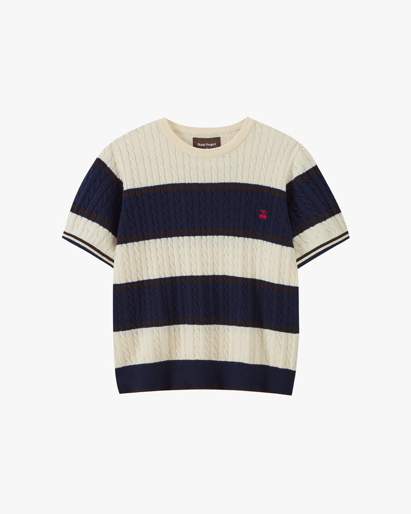 Costa Knit Tee Blue