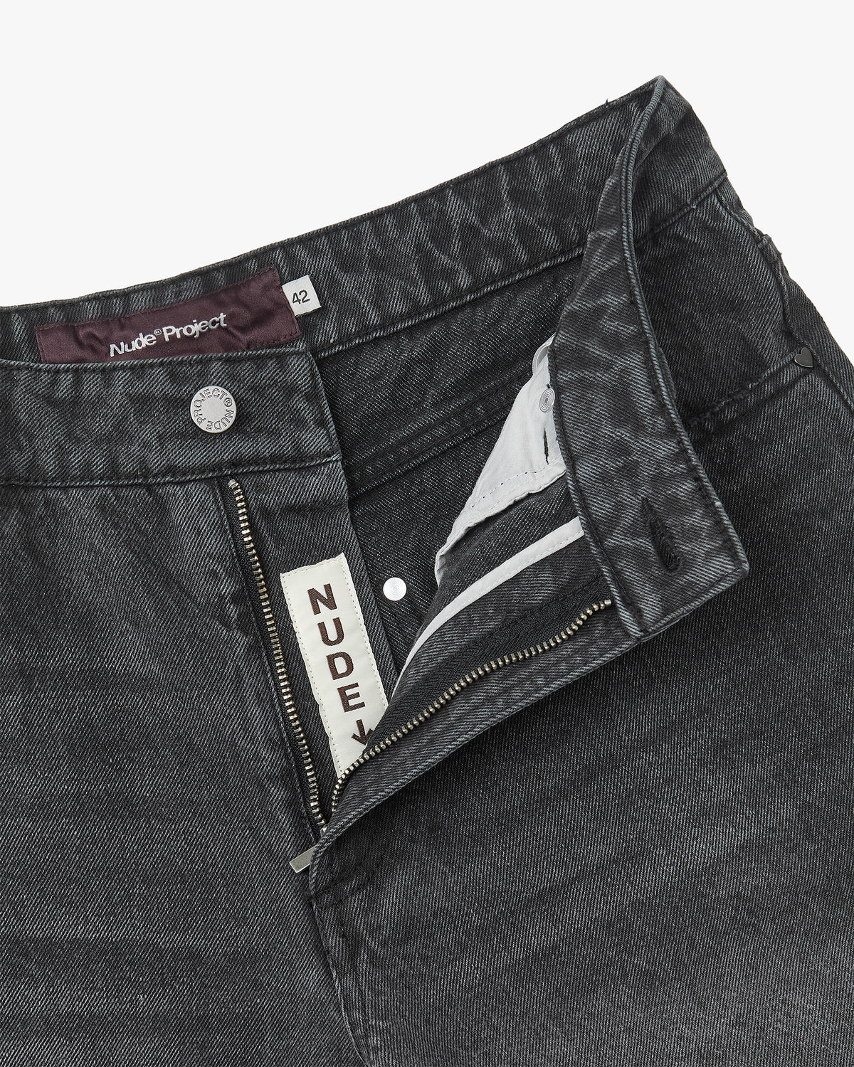 Basic Straight Jeans Black-Black