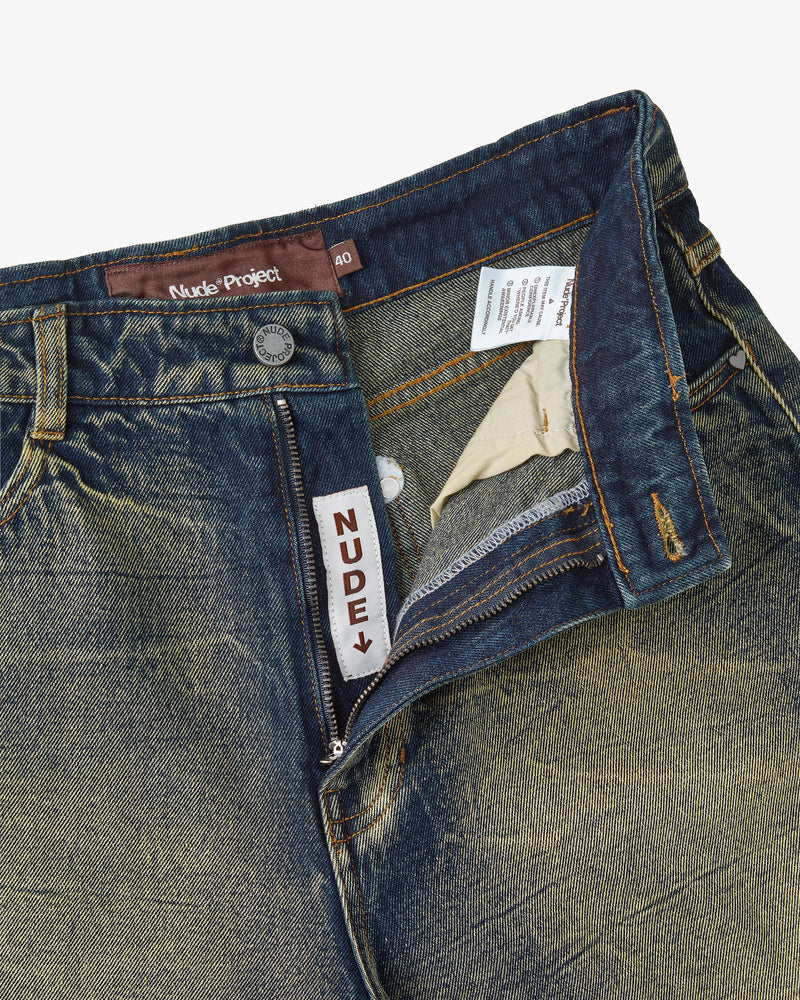 Old Baggy Denim Shorts Dirty Wash