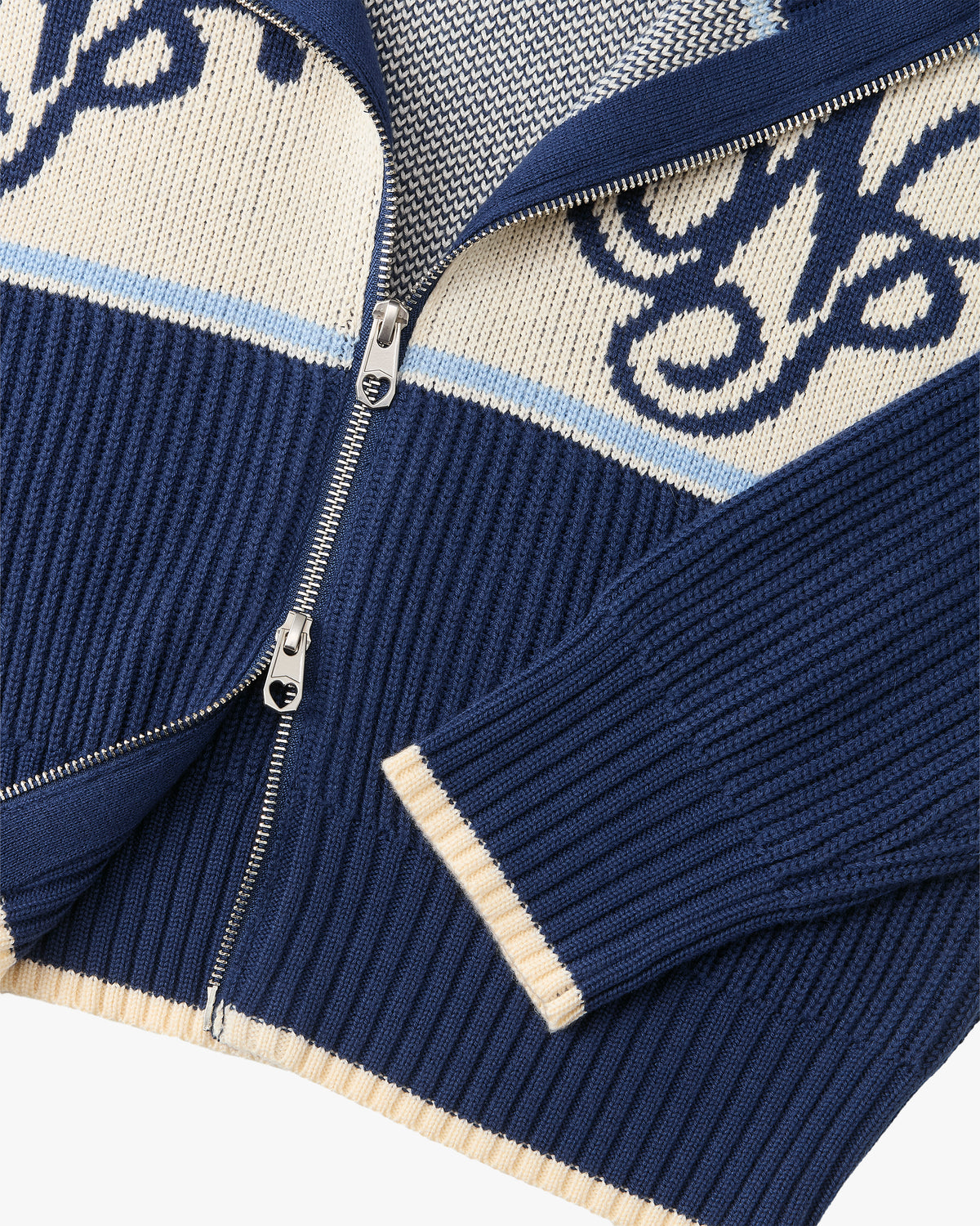 Voyage Zip-Up Knit Blue